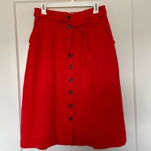 Christian Siriano Linen Skirt - M